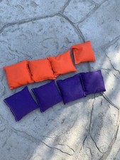 Clemson Colored cornhole bags