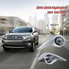 FL7014 Fog Lights Bumper Lamps Kit Clear Accessorie Fits 2011-13 Highlander