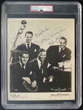 1950's Nat King Cole Trio Promotional Photo Signed All 4 Members Authentic PSA