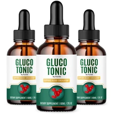 (3 Pack) Gluco Tonic Drops Extra Strength Formula Supplement Maximum Strength