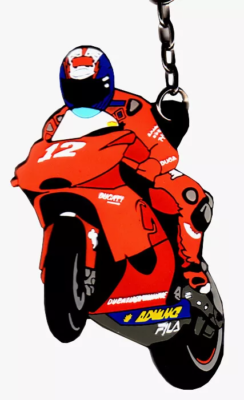 #ad Open Box BikeTek MotoGP Key Ring Troy Bayliss Wheelie Keychain $7.50