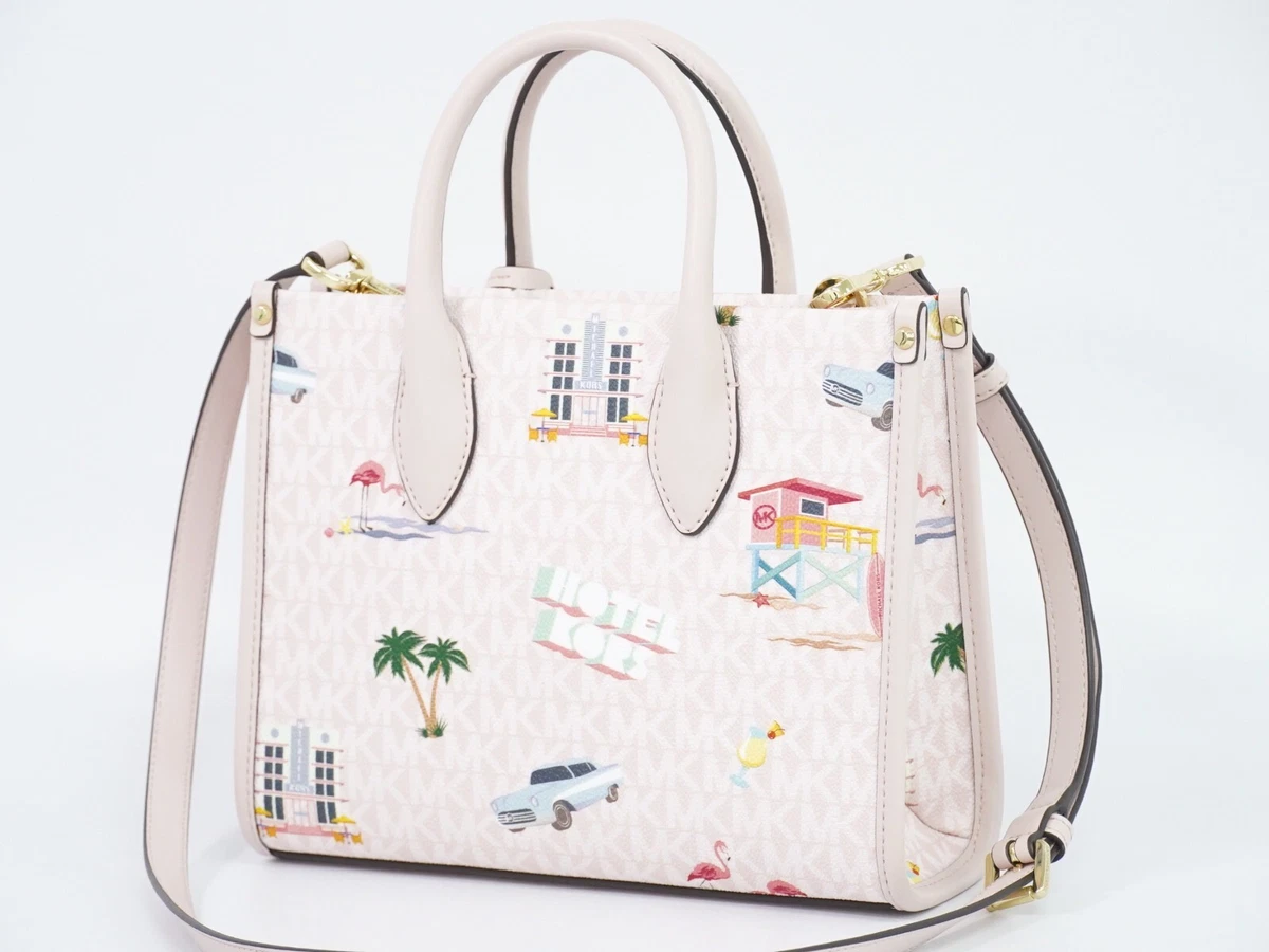 MICHAEL KORS Mirella Small PVC 2way Tote Shoulder Bag Pink Miami