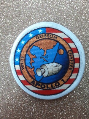 3'' Apollo 1 NASA Mondmission Sublimation gedruckt Bügelbild oder Aufnähen Patch Abzeichen