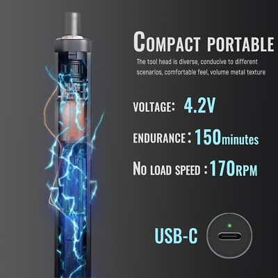 30 PCS Set Mini Electric Screwdriver USB Charger Precision Bits Cordless