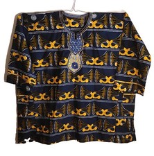 Vintage MENS DASHIKI HANDMADE Original Embroidered 1XL-3XL VERY RARE Stunning 