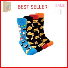 Men's Fun Patterned Cotton Socks - Novelty Crazy Design Gift