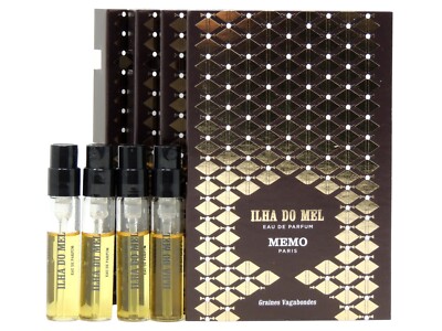 MEMO PARIS ILHA DO MEL EDP 2.0ml .06fl oz x 4 COLOGNE PERFUME SPRAY SAMPLES