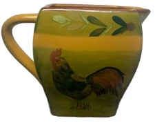CENTRUM CHANTICLEER ROOSTER PITCHER NANETTE VACHER FOLK ART COUNTRY-64 Oz