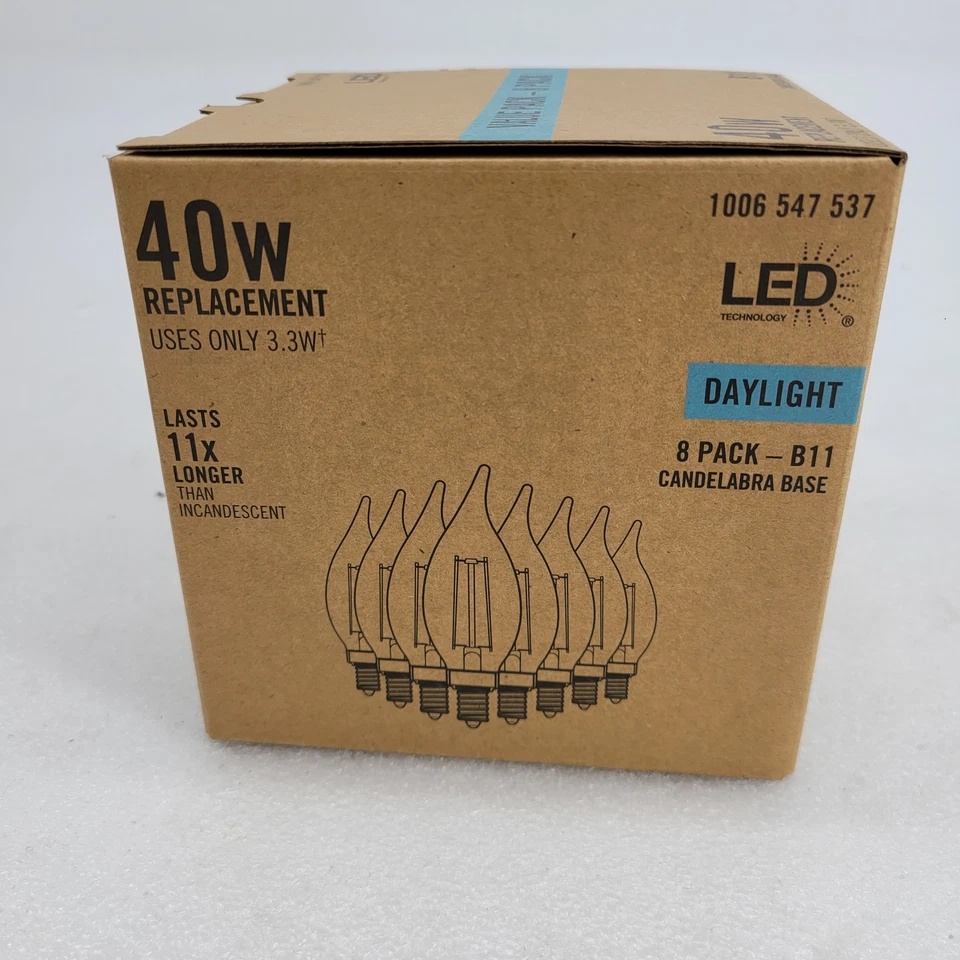 FEIT Electric 40W replacement Daylight 8 pack B11 non dimmable 1006 547 537 - Image 2 of 4