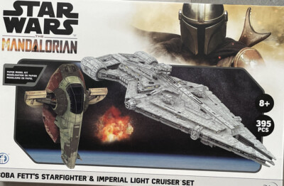 Star Wars Mandalorian 3D Puzzle Twin Pack   Boba Fett's Starfighter and Imperial