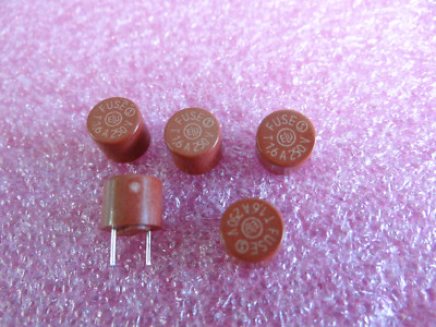 5 Stück Sicherung Schmelz, träge, 1,6A , 250VAC ,R=5,08mm, SIBA 166050