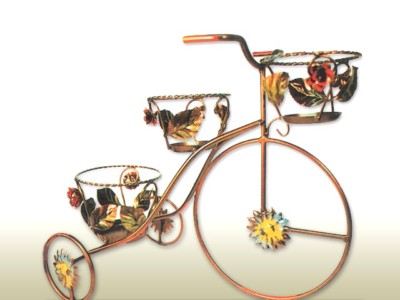 Triciclo Florero Portavaso Soporte para Macetas Bicicleta Hierro A