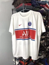 Nike Paris Saint Germain Messi Soccer Jersey T Shirt White XL Size