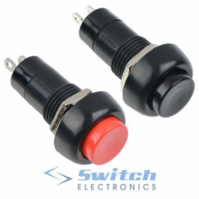 Rot oder Schwarz Verriegelbar Verriegelbar Rund Drucktasten Schalter SPST Auto Armaturenbrett 12V