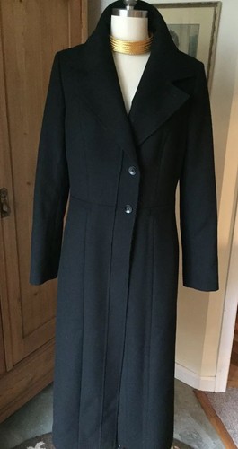 Halogen~ Black Maxi~ Fitted~ Cut-a-Way~ Raw Edges Waist Coat Size M/L STUNNING! - Picture 8 of 12