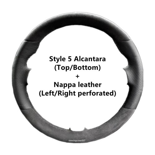 Alcantara Steering Wheel Cover Real Leather Wrap for VOLVO S60 V40 V60 V70 XC60 - Picture 6 of 12
