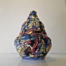 Vallauris / Antibes - Claude urbani - Vase sculpture aux visages - H. 28 - 1994