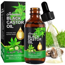 2 pk-Jamaican Black Castor Oil 2.02oz Glass Bottle , Organic Body Massage Oil,