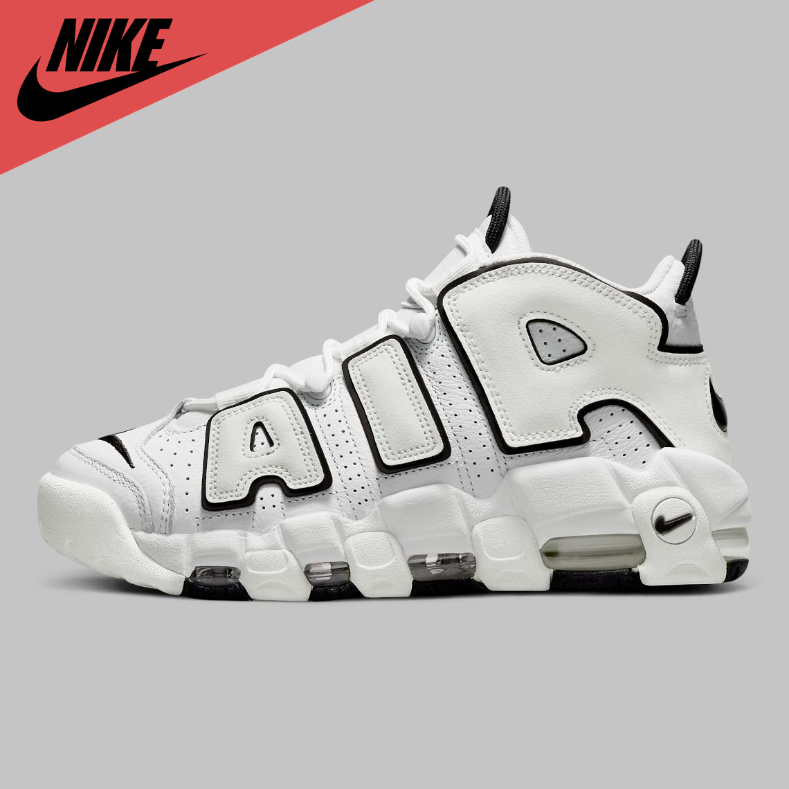 NIKE AIR MORE UPTEMPO WHITE/BLACK