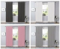 Blackout Eyelet Curtains Black Out Thermal Ring Top Ready Made Curtain Pair