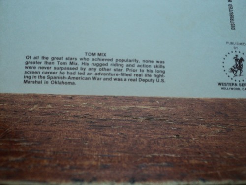 Vintage John Ford's Western Cowboy Kings Post Cards TOM MIX - Picture 4 of 5