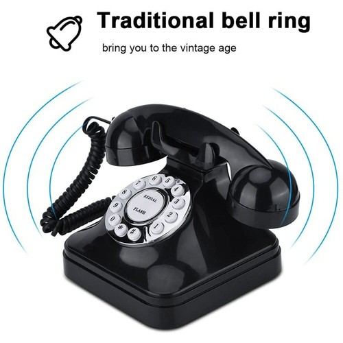 Vintage Antique Telephone Landline Home Office Desktop Phone Wired Landline - Zdjęcie 7 z 8