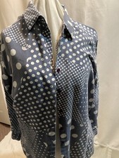 Vintage The Villager ,Polka Dot Oversized Shirt, large Made in USA