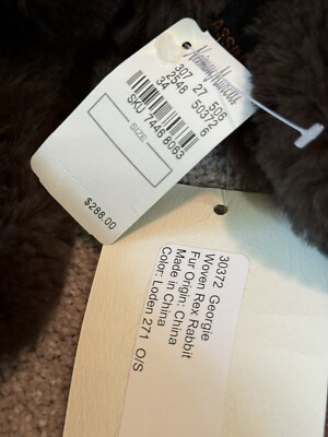 cassin new york georgie rex rabbit scarf in loden nwt $288 cassin new york georgie rex rabbit scarf in loden nwt $288