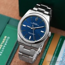 Rolex Oyster Perpetual 39- 114300 - 2017, Full Set Stainless Steel Blue Dial
