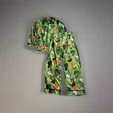 Minecraft Boys L 10/12 Long Sleeve Pajama 2-Piece Button Down collared