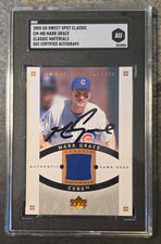 2005 Sweet Spot Mark Grace Dual Auto SGC Jersey Classic Materials Chicago Cubs