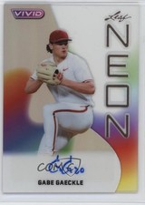 2025 Leaf Vivid Neon Bronze Prismatic /7 Gabe Gaeckle #NA-GG1 Auto 1pe6