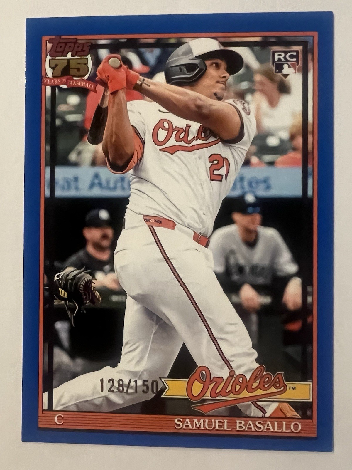 2026 topps series 1 Samuel Basallo 1991 Variation T91-20 True Blue /150