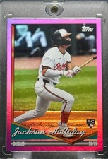 JACKSON HOLLIDAY ROOKIE RARE HOLO PINK REFRACTOR FOIL INVESTMENT CARD ORIOLES