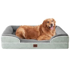 Orthopedic Memory Foam Dog Bed Large Dogs Waterproof Bolster, Washable Cover