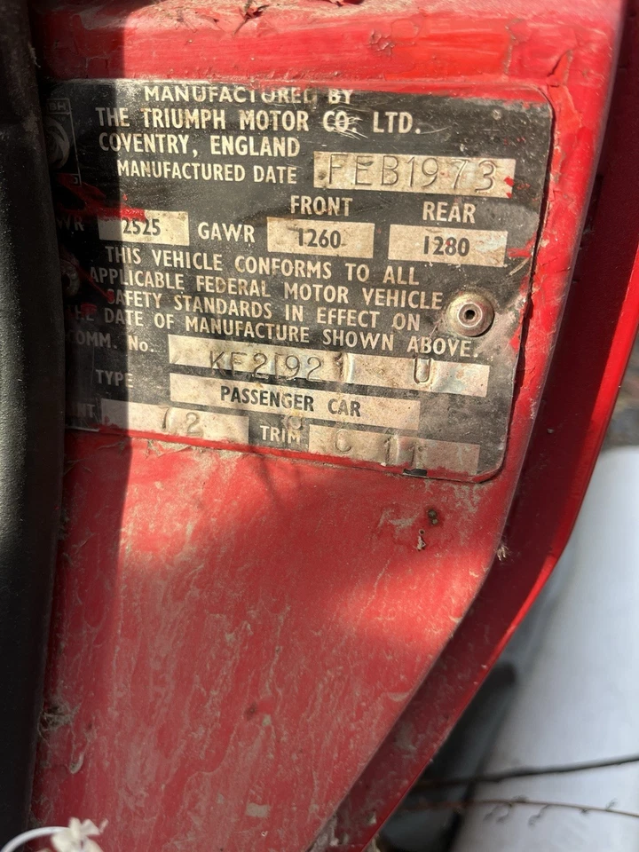 1973￼ Triumph Gt6 - Image 3 of 4