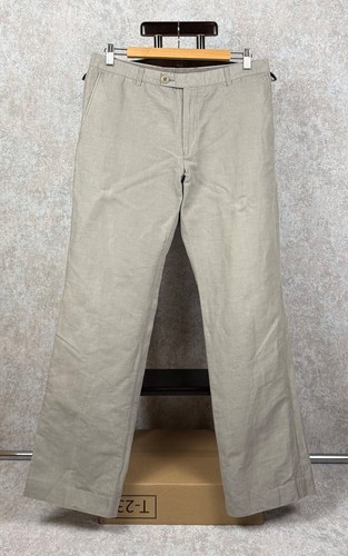 DRIES VAN NOTEN Textured Ramie Cotton Straight Pants Trousers Mens Size IT 50 