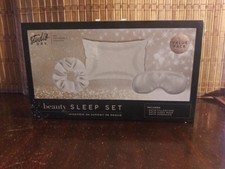 3pc Satin Beauty Sleep Set Pillowcase Eye Mask Scrunchie by Studio Dry