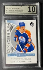 2017 - 18 SP Authentic Wayne Gretzky Rookie Year Milestones graded VGA Gem 10