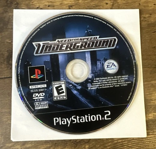 Need for Speed: Underground (Sony PlayStation 2, PS2) Disc Only Tested & Working