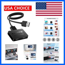 HDMI Splitter 1 in 2 Out, 4K HDMI Splitter Not for Extended Display Mirror On...
