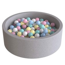 Deluxe Kids Round Ball Pit - Premium Handmade Soft Indoor/Outdoor Playpen for To