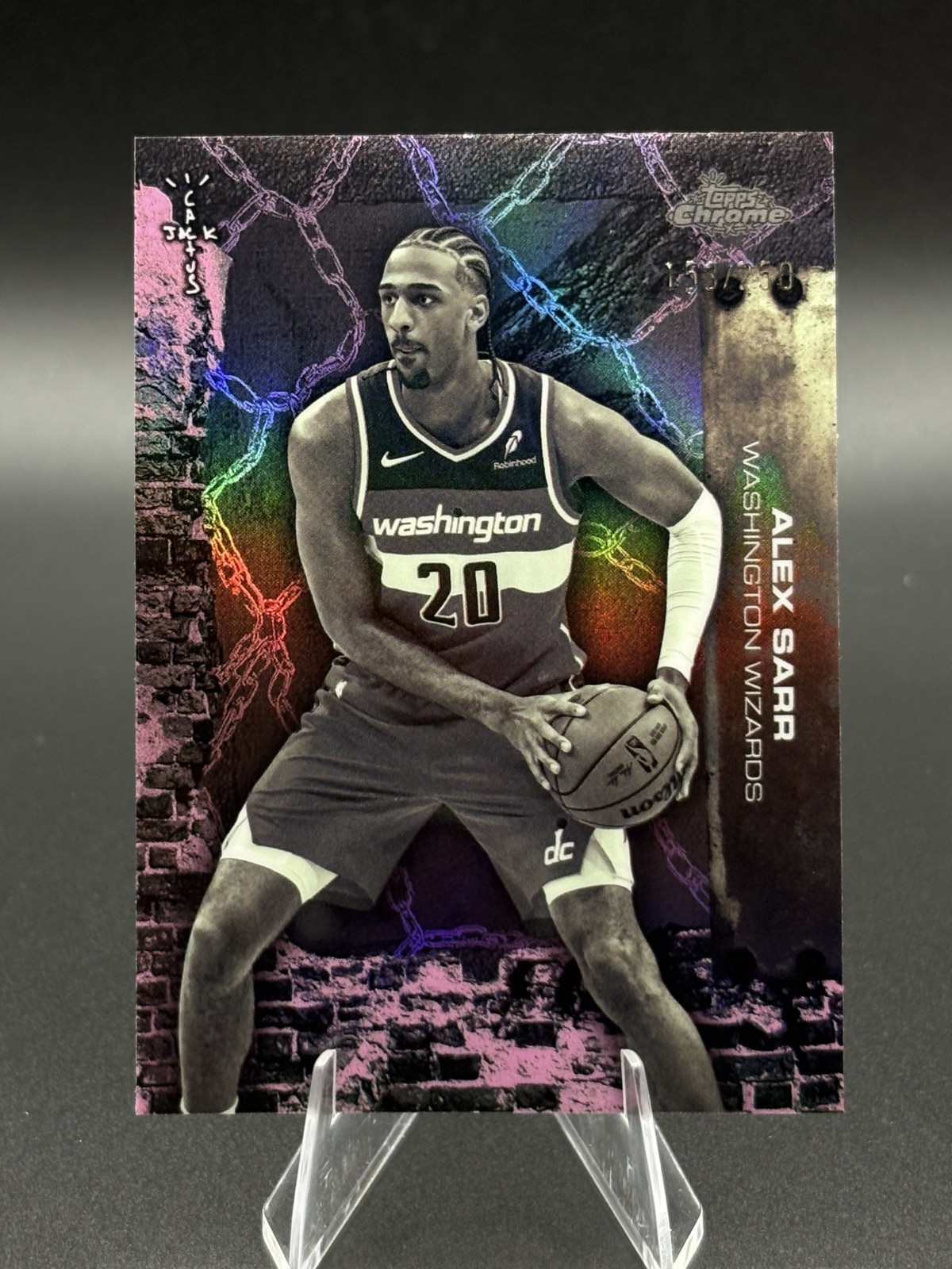 Alexandre Sarr 2025-26 Topps Chrome Cactus Jack #29 Pink Refractor /250