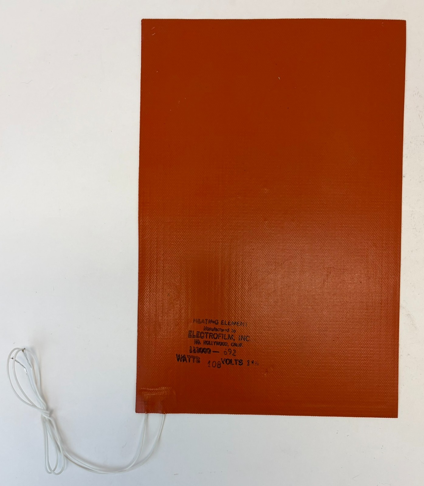 (1 Pad) 115v 108w ~120&Omega; 6"&times;9" Tested Nos