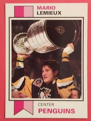 Mario LEMIEUX 1993 SCD Pocket Price Guide # 9 Penguins HOF Hand Cut Rare