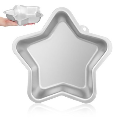 9 Inch Star Shaped Nonstick Aluminum Alloy Cake Pan Mould DIY Baking Tool Silver