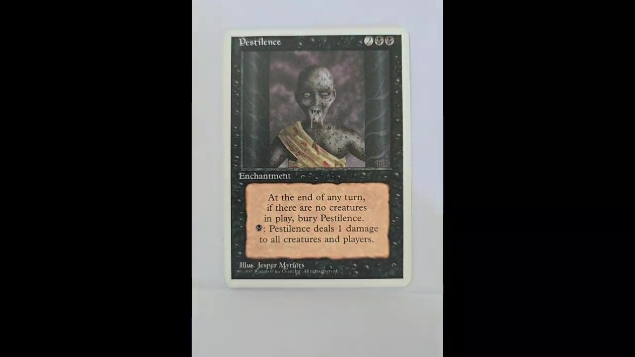 Pestilence Common Fourth Edition Magic: The Gathering Moderately Played