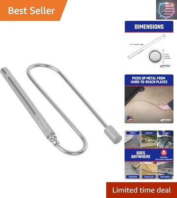 Bend-It Bendable Magnetic Pick-Up Tool - Strong Retrieving Magnet for Screws,...