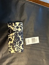 Vera Bradley Bubbly Flowers Black Sunglasses Case Hard Shell New