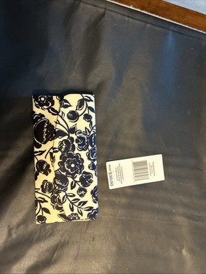 Vera Bradley Bubbly Flowers Black Sunglasses Case Hard Shell New